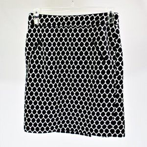 Donna Moore | Black & White Polka Dot Pencil Skirt